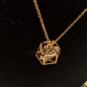 Geometric Necklace with "diamond" shaped stone